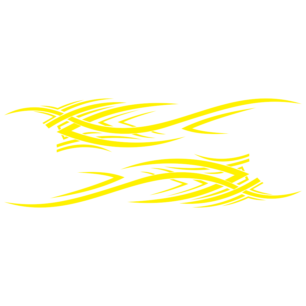 Autocollant Voiture de Sport Jaune Tresor Otaku