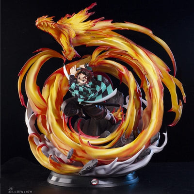 Figurine Collector en Resine Tanjiro Dragon de Feu 0 Tresor Otaku