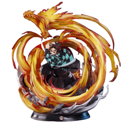 Figurine Collector en Resine Tanjiro Dragon de Feu 0 Tresor Otaku