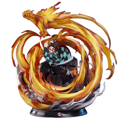Figurine Collector en Resine Tanjiro Dragon de Feu 0 Tresor Otaku