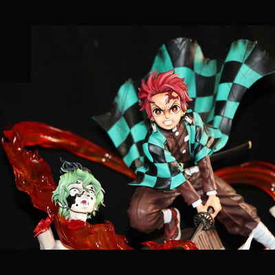 Figurine Collector en Resine Tanjiro vs Gyutaro 0 Tresor Otaku