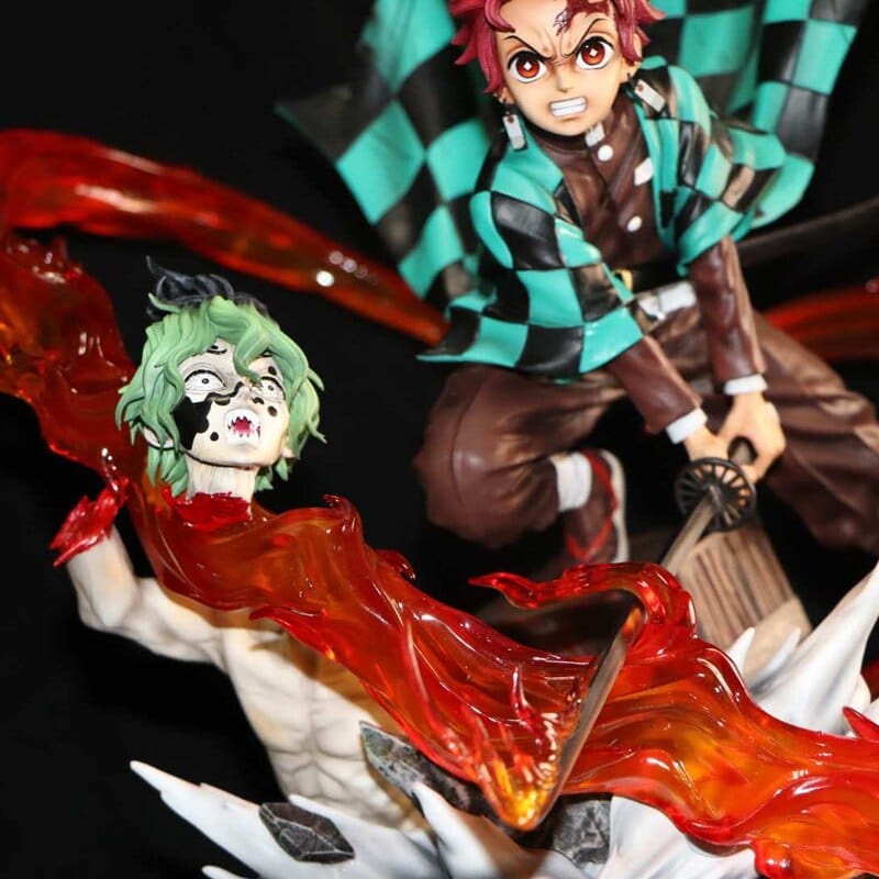 Figurine Collector en Resine Tanjiro vs Gyutaro 0 Tresor Otaku