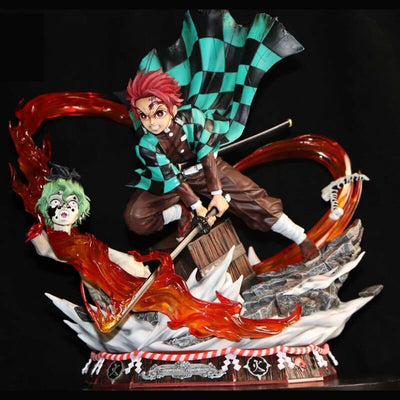 Figurine Collector en Resine Tanjiro vs Gyutaro 0 Tresor Otaku