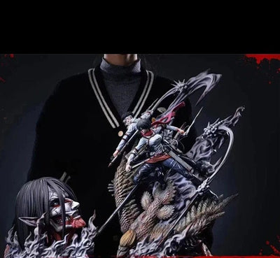 Figurine Édition Limitée en Resine Livai-Mikasa vs Eren Tresor Otaku