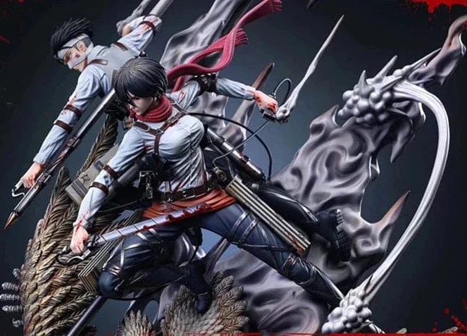 Figurine Édition Limitée en Resine Livai-Mikasa vs Eren Tresor Otaku