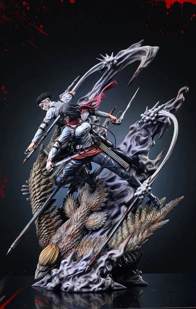 Figurine Édition Limitée en Resine Livai-Mikasa vs Eren Tresor Otaku