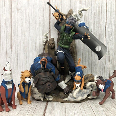 Figurine Kakashi Chiens Ninja Tresor Otaku