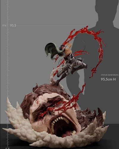 Figurine SNK Collector en Resine Livai vs Titan Bestial 0 Tresor Otaku