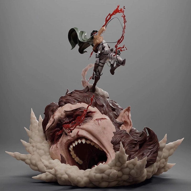 Figurine SNK Collector en Resine Livai vs Titan Bestial 0 Tresor Otaku