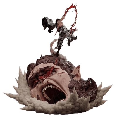 Figurine SNK Collector en Resine Livai vs Titan Bestial 0 Tresor Otaku