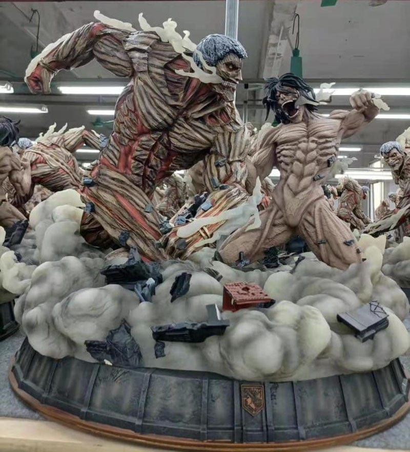 Figurine SNK Collector en Resine Titan Assaillant vs Titan Cuirassé 0 Tresor Otaku