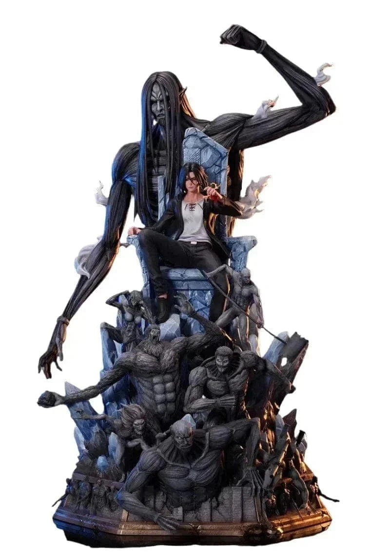 Figurine SNK en Résine Eren 9 Titans Primordiaux Sans peinture Tresor Otaku