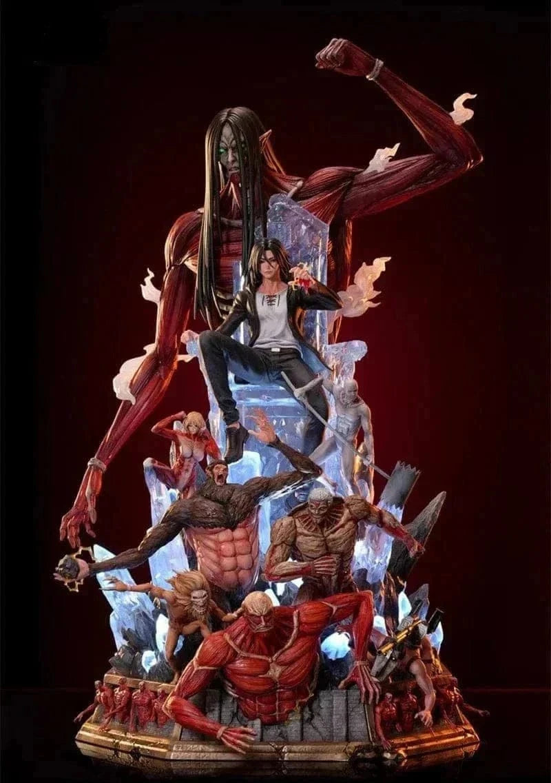Figurine SNK en Résine Eren 9 Titans Primordiaux Tresor Otaku