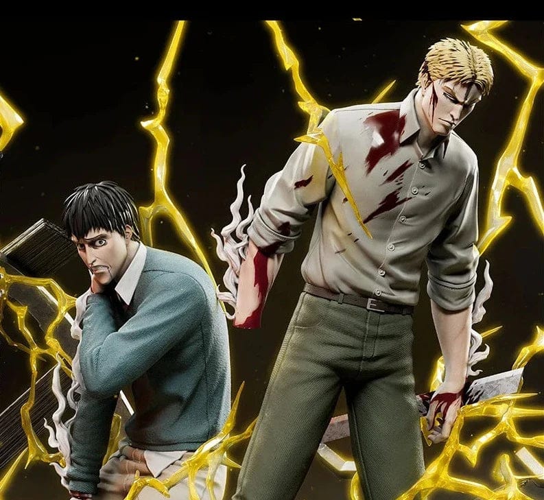 Figurine SNK en Résine Reiner et Bertolt Tresor Otaku