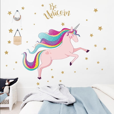 Sticker Mural Licorne Tresor Otaku