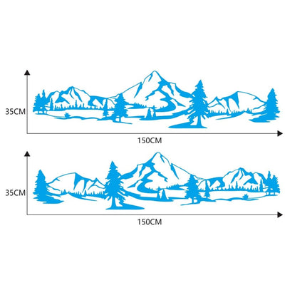 Stickers Camping Car Montagne Bleu Tresor Otaku