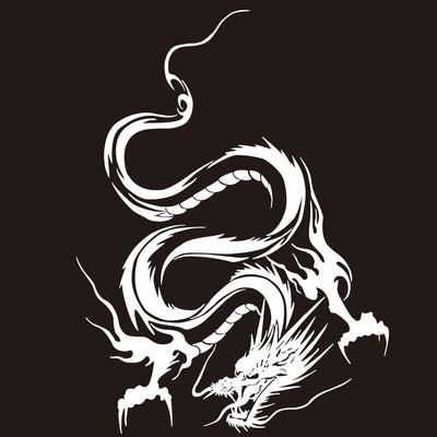 Stickers Capot Voiture Dragon Blanc Tresor Otaku