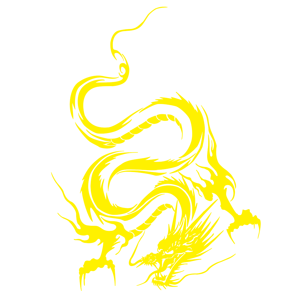 Stickers Capot Voiture Dragon Jaune Tresor Otaku