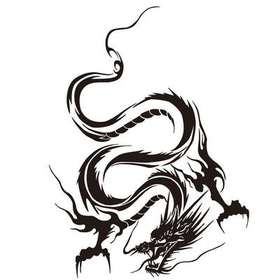 Stickers Capot Voiture Dragon Noir Tresor Otaku