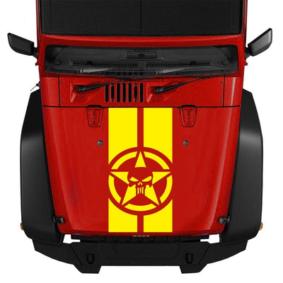 Stickers Capot Voiture Tête de Mort Jaune Tresor Otaku