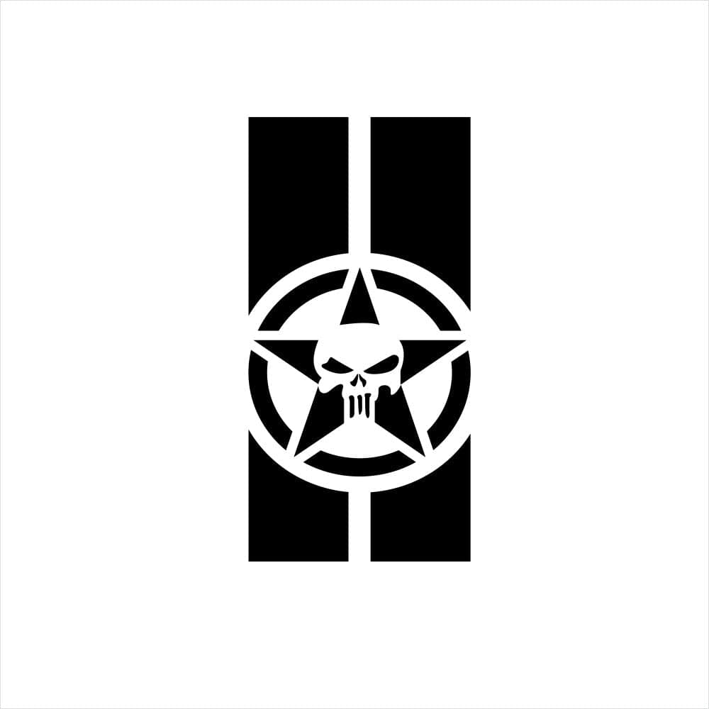 Stickers Capot Voiture Tête de Mort Noir Tresor Otaku