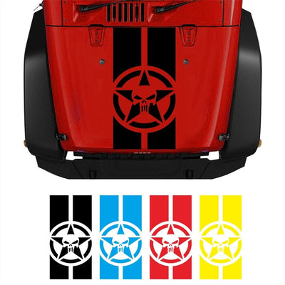 Stickers Capot Voiture Tête de Mort Tresor Otaku