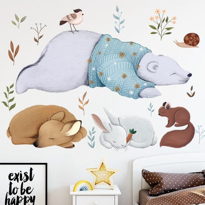 Stickers Chambre Bébé Animaux Tresor Otaku