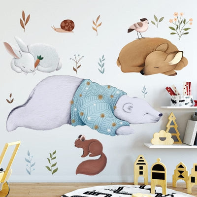 Stickers Chambre Bébé Animaux Tresor Otaku