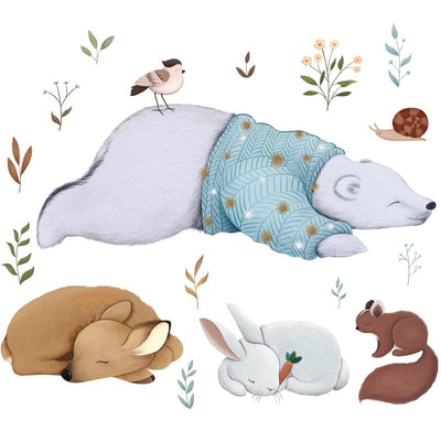 Stickers Chambre Bébé Animaux Tresor Otaku