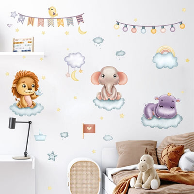 Stickers Chambre Bébé<br>Animaux Cartoon Tresor Otaku