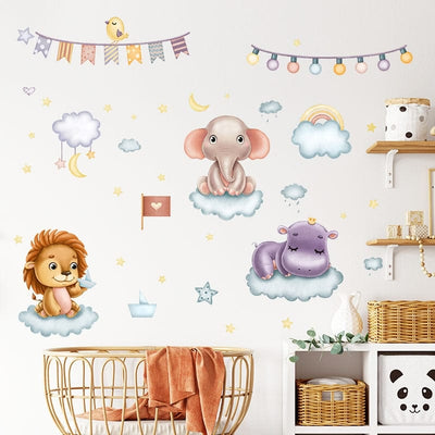 Stickers Chambre Bébé<br>Animaux Cartoon Tresor Otaku