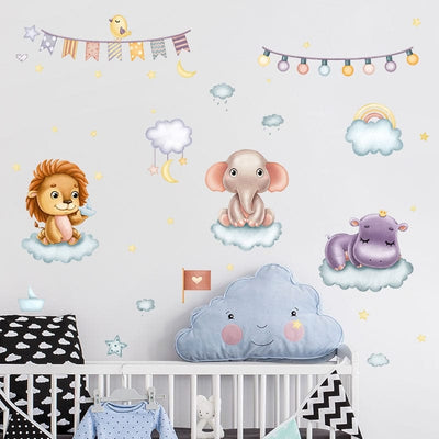 Stickers Chambre Bébé<br>Animaux Cartoon Tresor Otaku