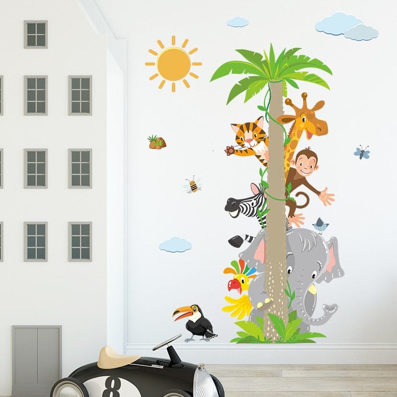 Stickers Chambre Bébé <br>Animaux de la Jungle Tresor Otaku