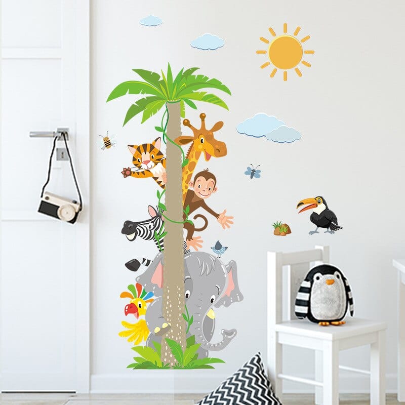 Stickers Chambre Bébé <br>Animaux de la Jungle Tresor Otaku