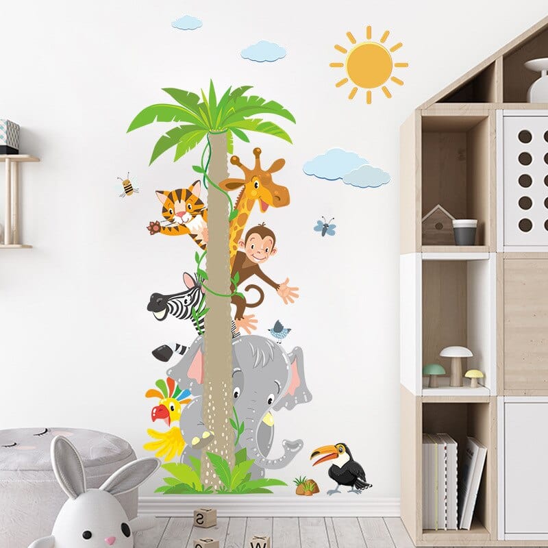 Stickers Chambre Bébé <br>Animaux de la Jungle Tresor Otaku
