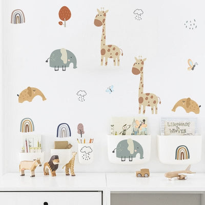 Stickers Chambre Bébé <br> Animaux de la Savane Tresor Otaku