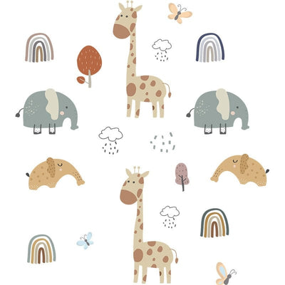 Stickers Chambre Bébé <br> Animaux de la Savane Tresor Otaku