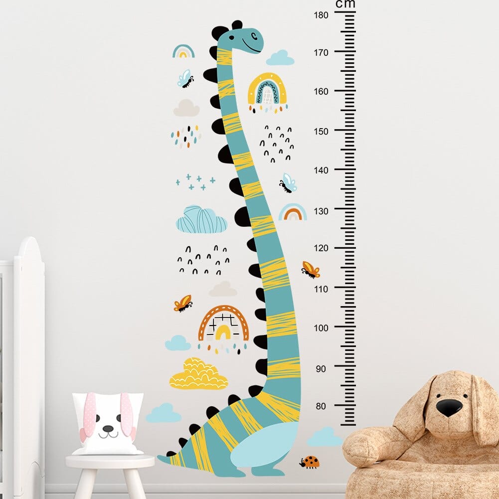 Stickers Chambre Bébé <br>Dinosaure Mesure Taille Tresor Otaku