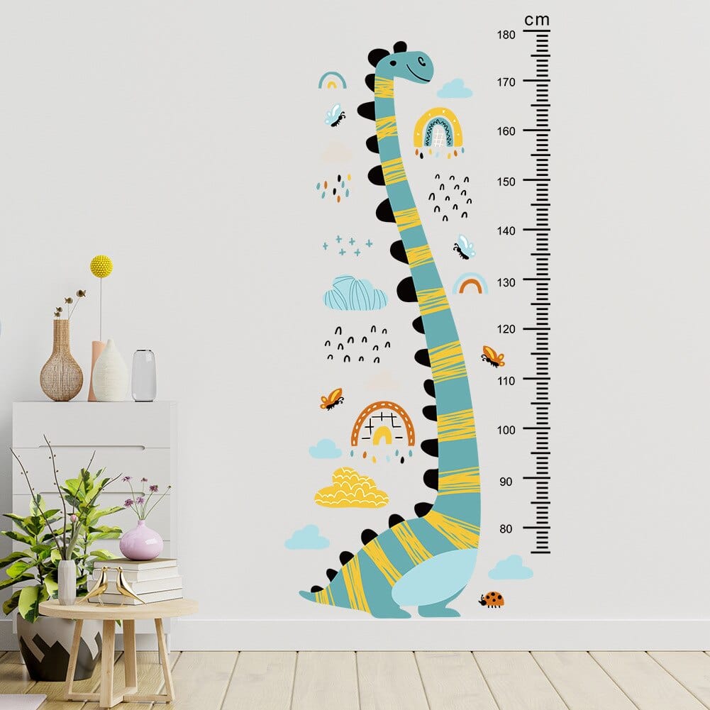 Stickers Chambre Bébé <br>Dinosaure Mesure Taille Tresor Otaku