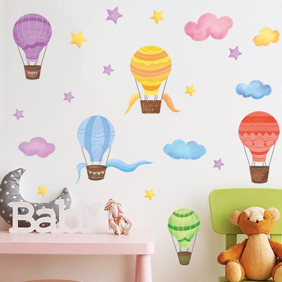 Stickers Chambre Bébé <br> Montgolfières Tresor Otaku
