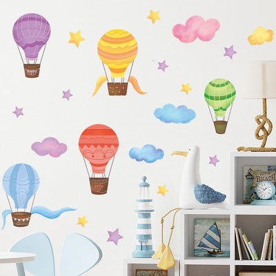 Stickers Chambre Bébé <br> Montgolfières Tresor Otaku