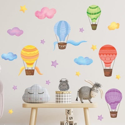Stickers Chambre Bébé <br> Montgolfières Tresor Otaku