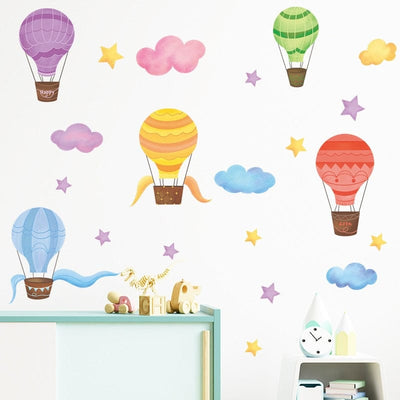 Stickers Chambre Bébé <br> Montgolfières Tresor Otaku