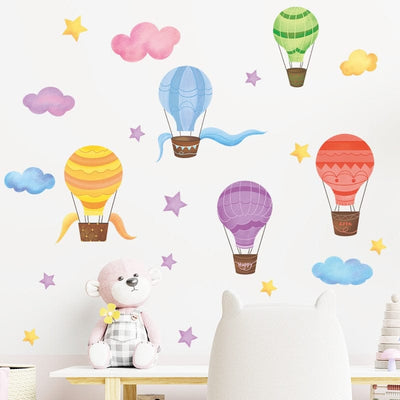 Stickers Chambre Bébé <br> Montgolfières Tresor Otaku