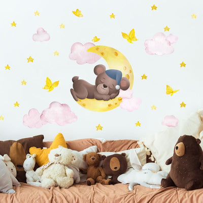 Stickers Chambre Bébé <br> Nounours Mignon Tresor Otaku
