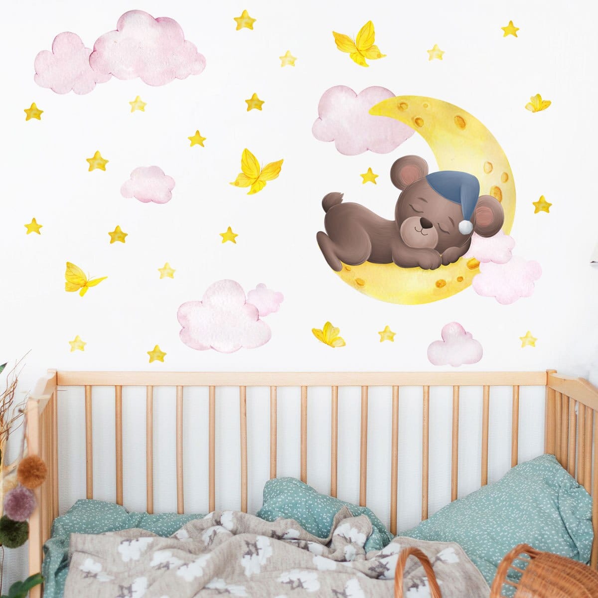 Stickers Chambre Bébé <br> Nounours Mignon Tresor Otaku