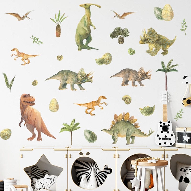 Stickers Chambre Bébé <br>Royaume des Dinosaures Tresor Otaku