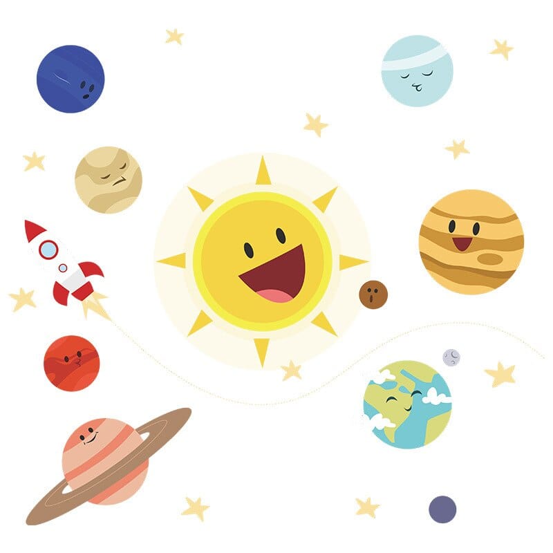Stickers Chambre Bébé <br>Système Solaire Tresor Otaku