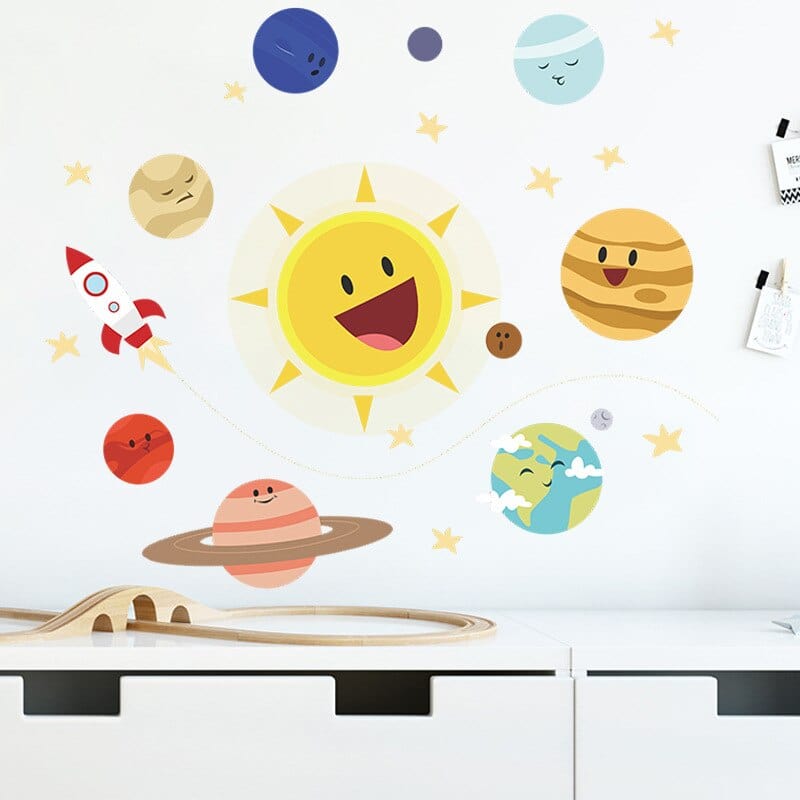 Stickers Chambre Bébé <br>Système Solaire Tresor Otaku