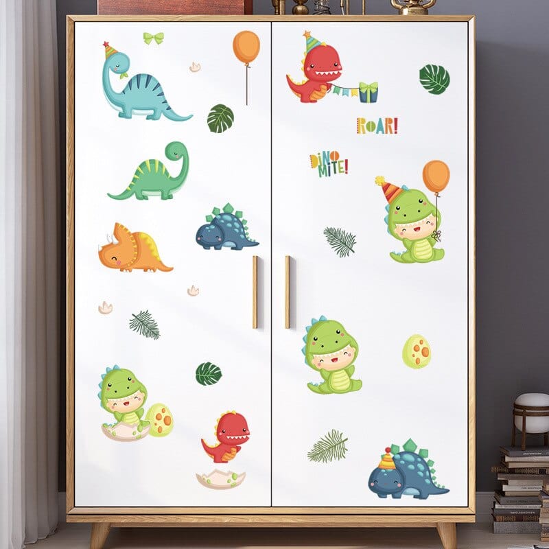 Stickers Chambre Bébé Dinosaures Mignons Tresor Otaku